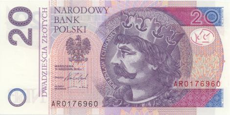Money Changer Menerima Uang Polandia Zloty